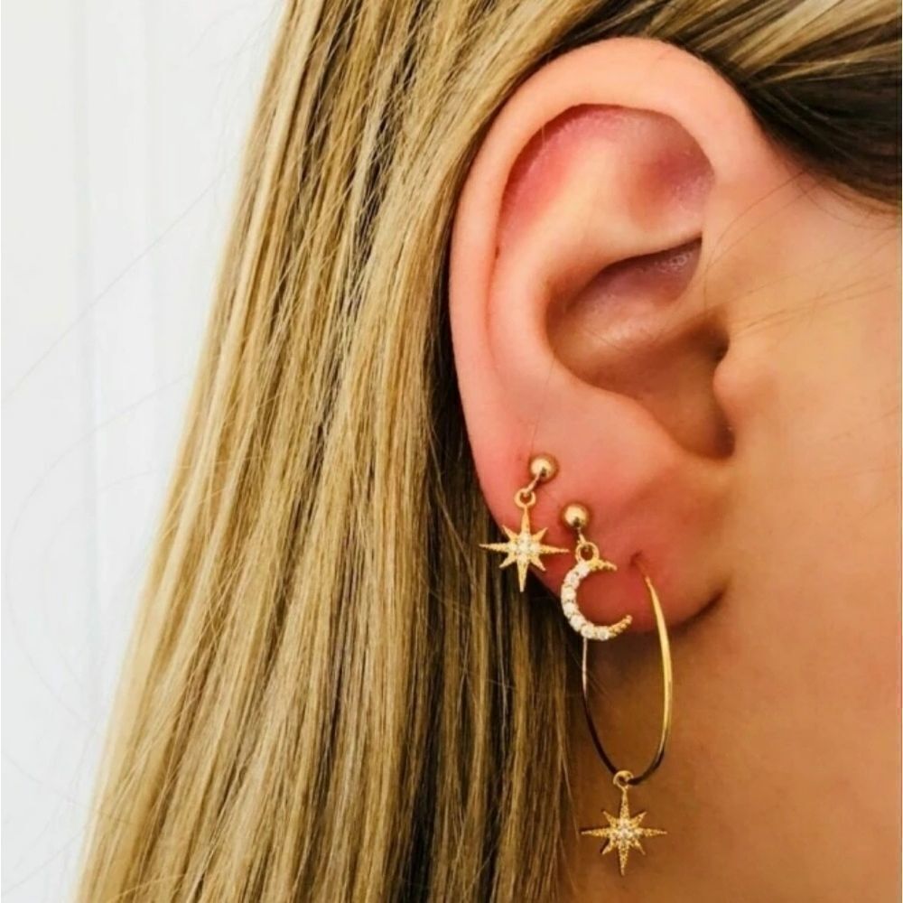 ⭐🌜 Star & Moon Celestial Earrings 🌛⭐